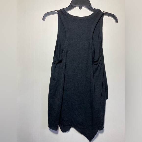 All Saints Daisy Vest Asymmetrical Tank Washed Black Size Small - Picture 3 of 13